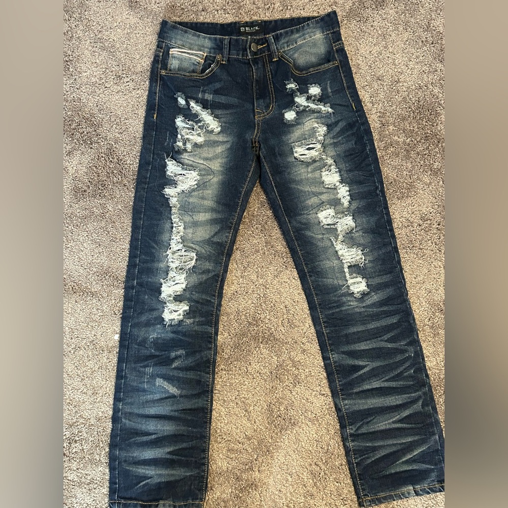 CJ Black premier, jeans, distressed‎ and ripped slim flex, fit men’s